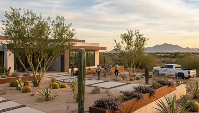 Professional landscaping services and backyard design in Chandler, AZ by expert local landscapers