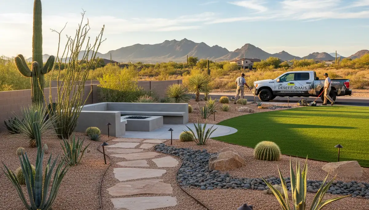 Professional landscaping services in Chandler AZ creating beautiful residential outdoor spaces