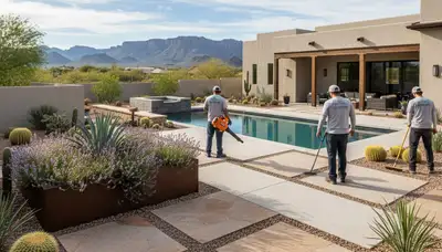 Professional landscaping services in Chandler AZ showcasing expertly designed residential garden