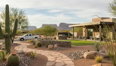 Professional landscaping services in Chandler AZ enhancing residential outdoor curb appeal