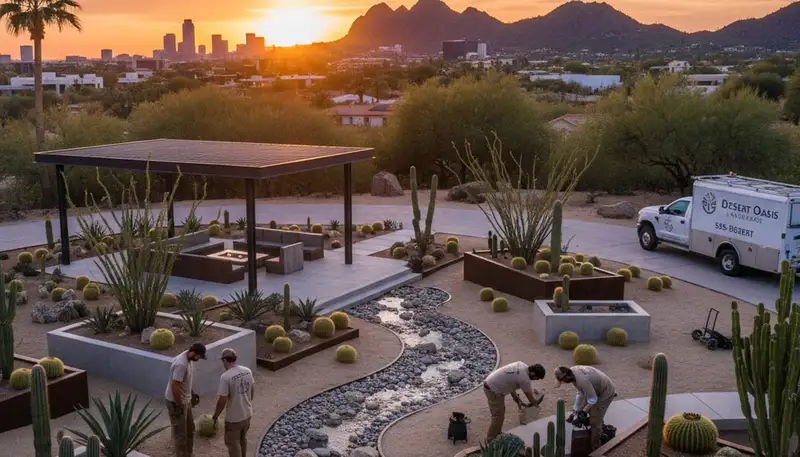 Professional landscaping services in Chandler AZ creating lush green lawns and outdoor designs