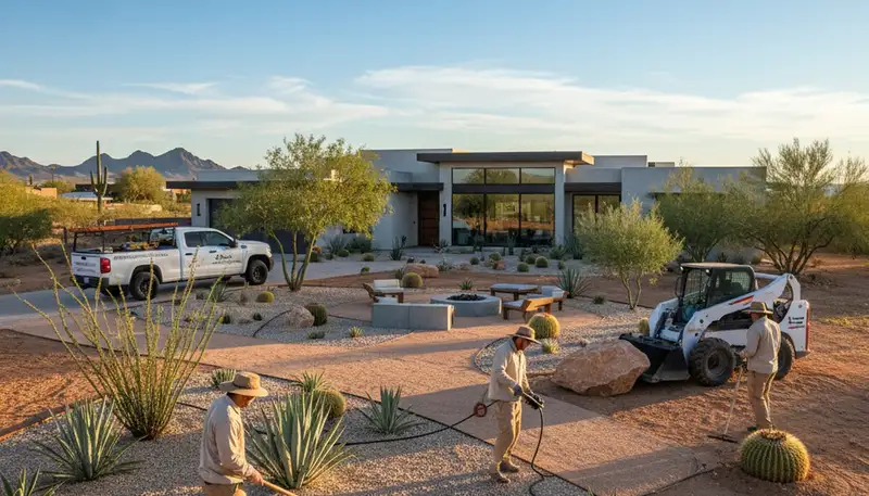 Professional landscaping services in Chandler AZ enhancing outdoor curb appeal