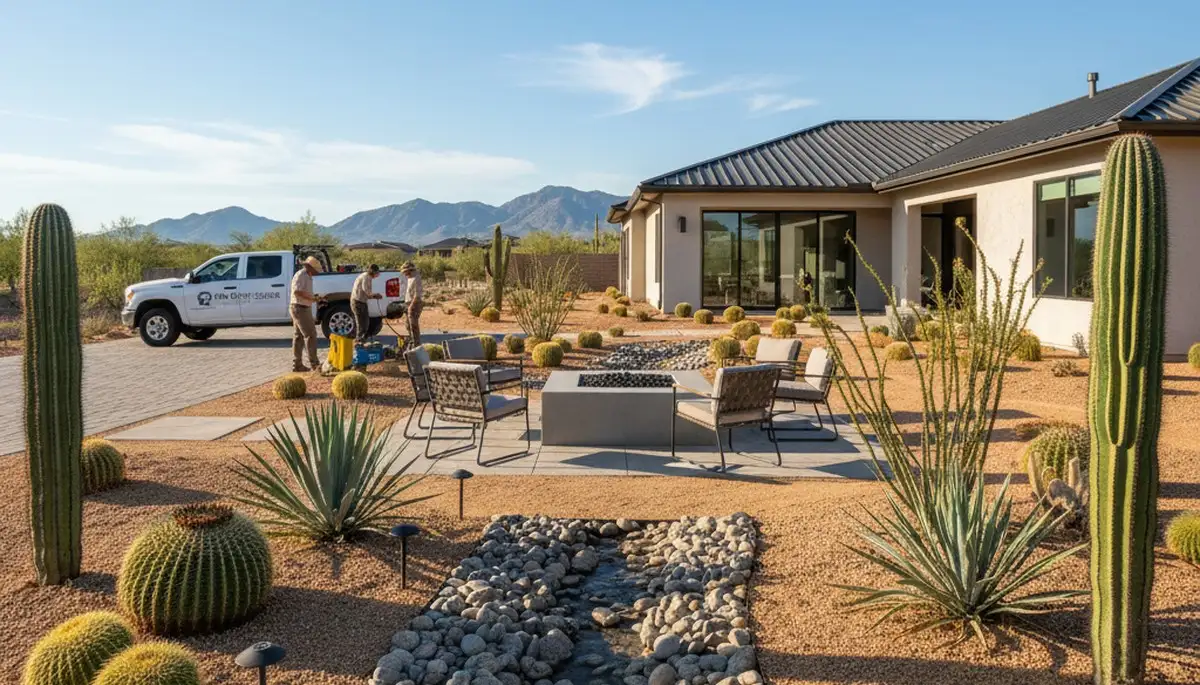 Professional landscaping services in Chandler AZ creating vibrant outdoor spaces and lawn designs