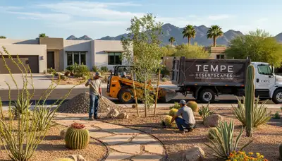 Professional landscaping services enhancing residential yards in Chandler, AZ
